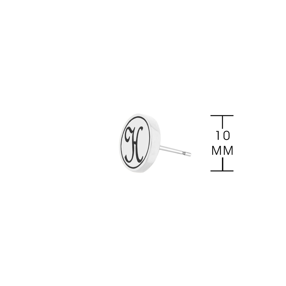 Cursive Initial Stud Earrings and Dainty Design