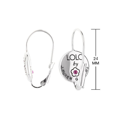 November Birthstone Color Earrings with pink gemstone by Lauren G Adams, lever-back 24 mm pair on Tampa Home & Garden Store