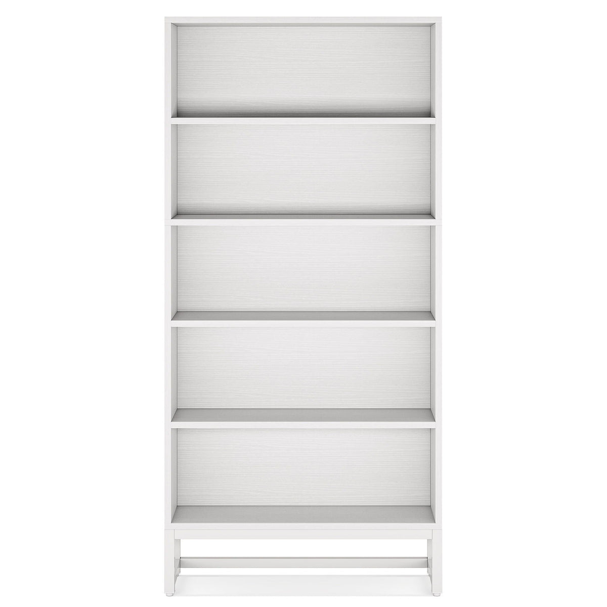 5-tier heavy-duty bookshelf with white powder-coated steel frame bookcase HouseOfZazla on Tampa Home & Garden Store