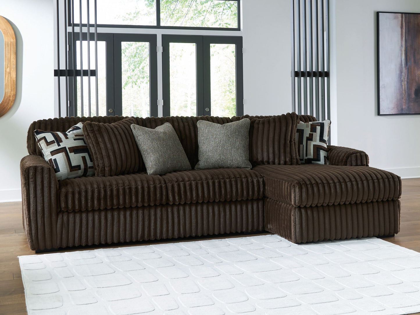 Midnight Madness Sectional and Jumbo Corduroy