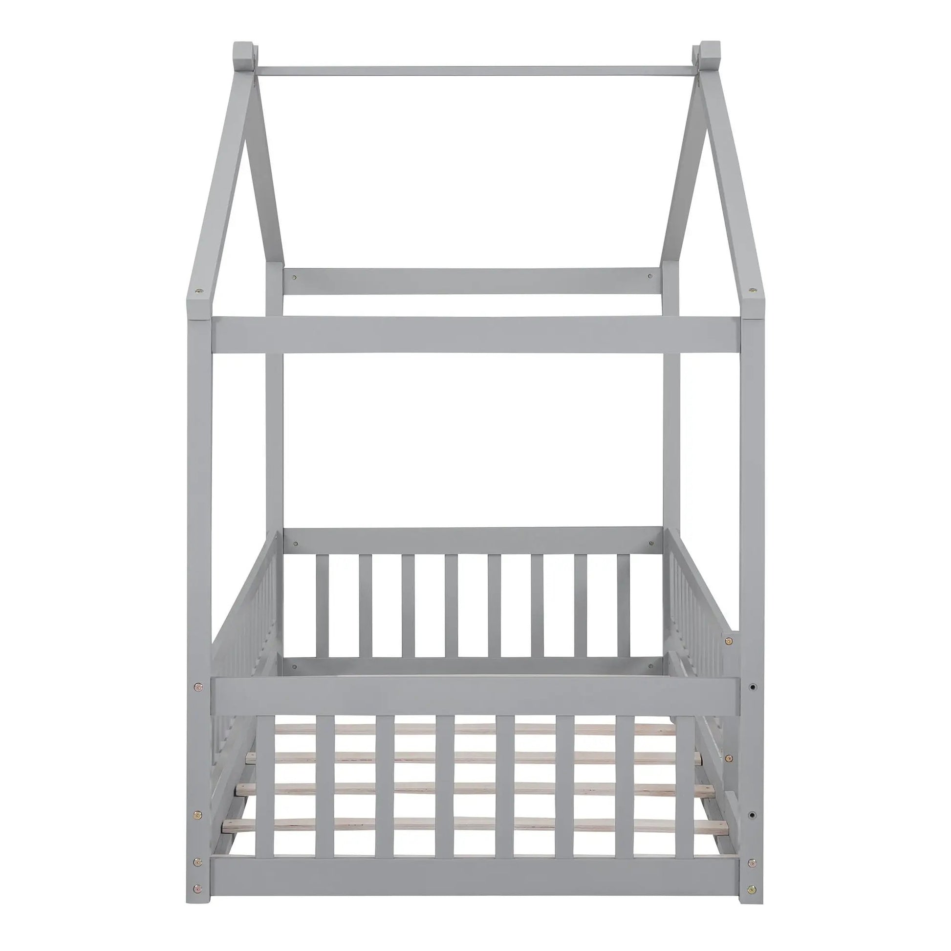 Bed House Bed Frame With Fence gray canopy bed frame with slatted base on Tampa Home & Garden Store