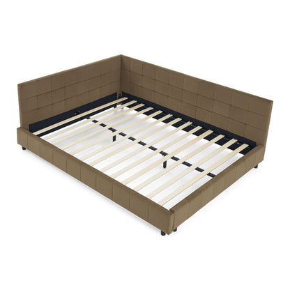 Mid-Century Upholstered Bed Frame and Backrest