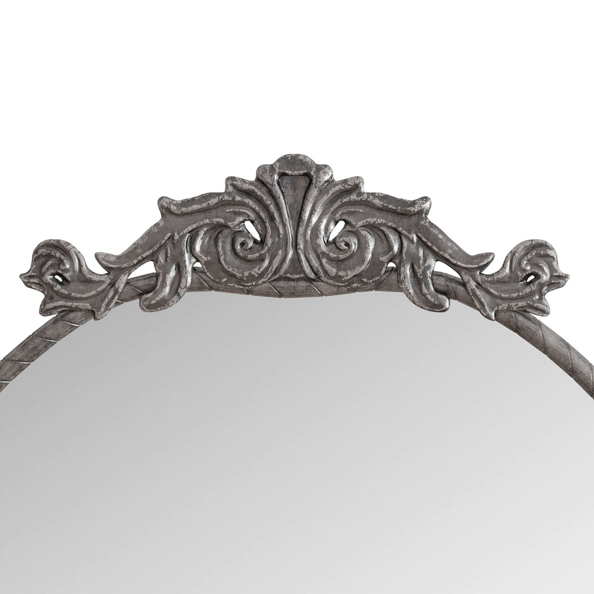 Vintage arched full body mirror frame with carved applique in bronze or pearl silver HouseOfZazla on Tampa Home & Garden Store