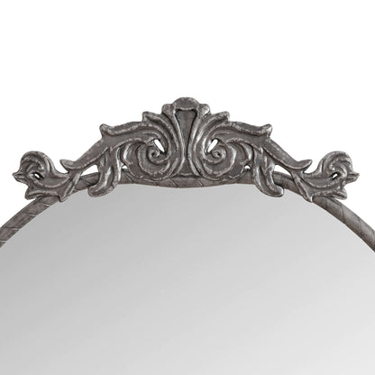 Vintage arched full body mirror frame with carved applique in bronze or pearl silver HouseOfZazla on Tampa Home & Garden Store