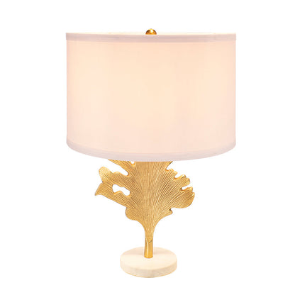 D13x22.2 Table Lamp gold coral base, white drum shade HouseOfZazla on Tampa Home & Garden Store