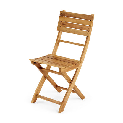 Outdoor Foldable Wood Dining Chair Set of Two