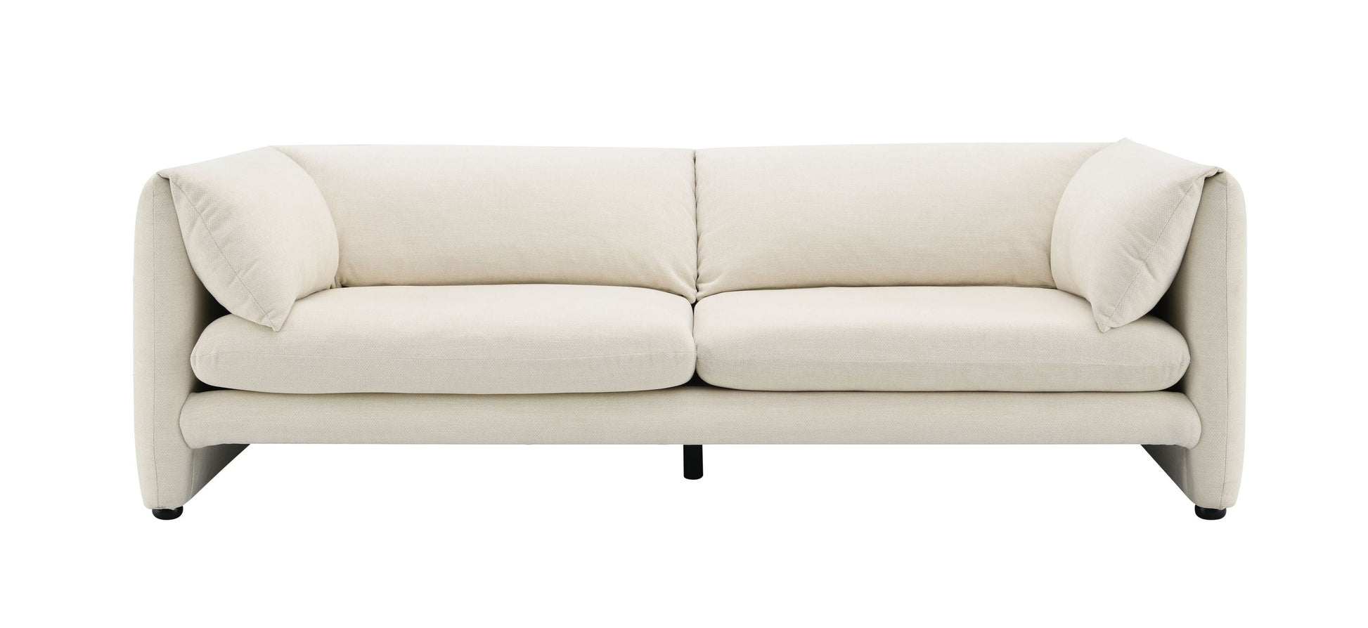 Jaeda Beige Boucle Sofa by HouseOfZazla, beige boucle fabric, 2-seat with rounded arms Garden Store on Tampa Home & Garden Store