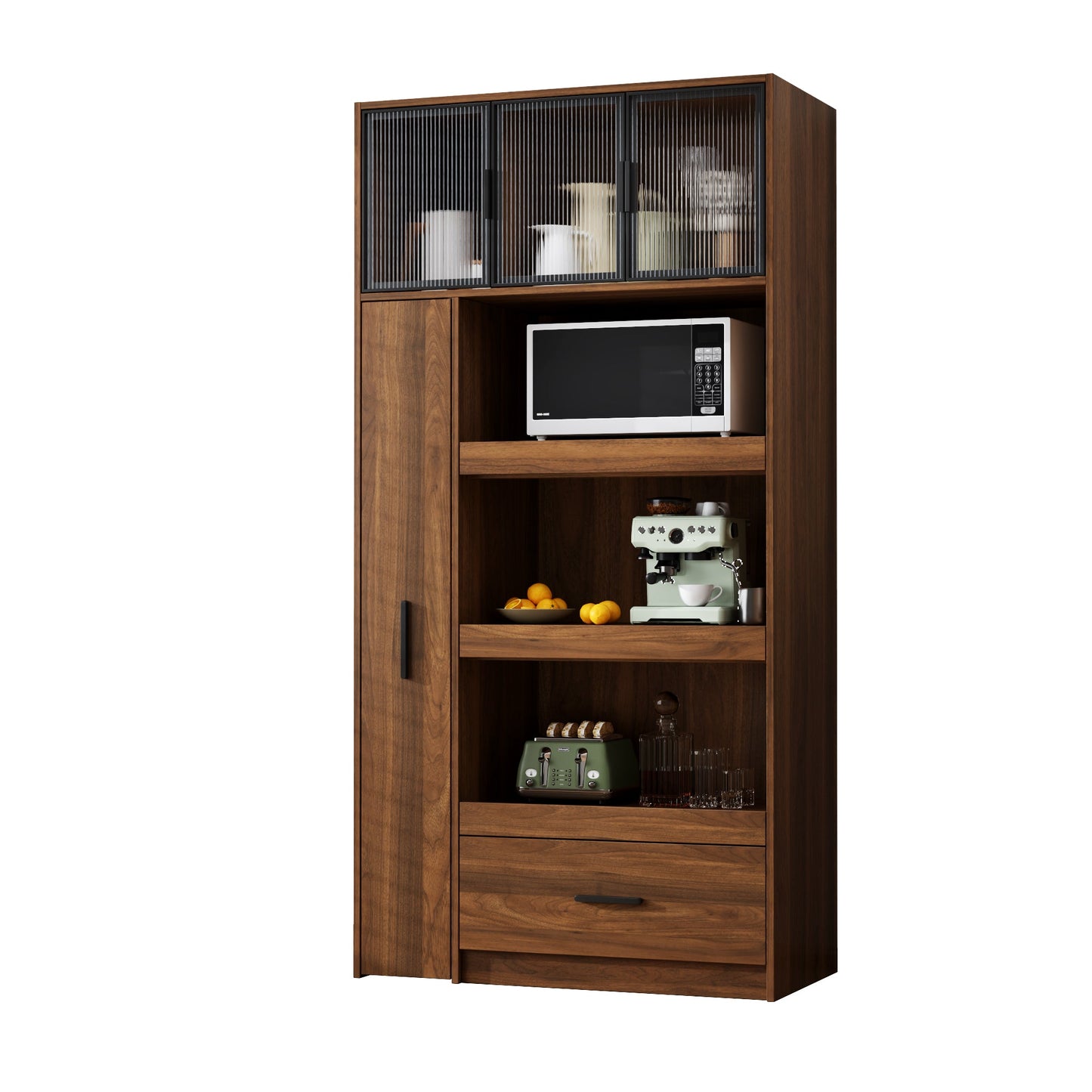 Modern Kitchen Pantry Cabinet with Pull Out Shelf