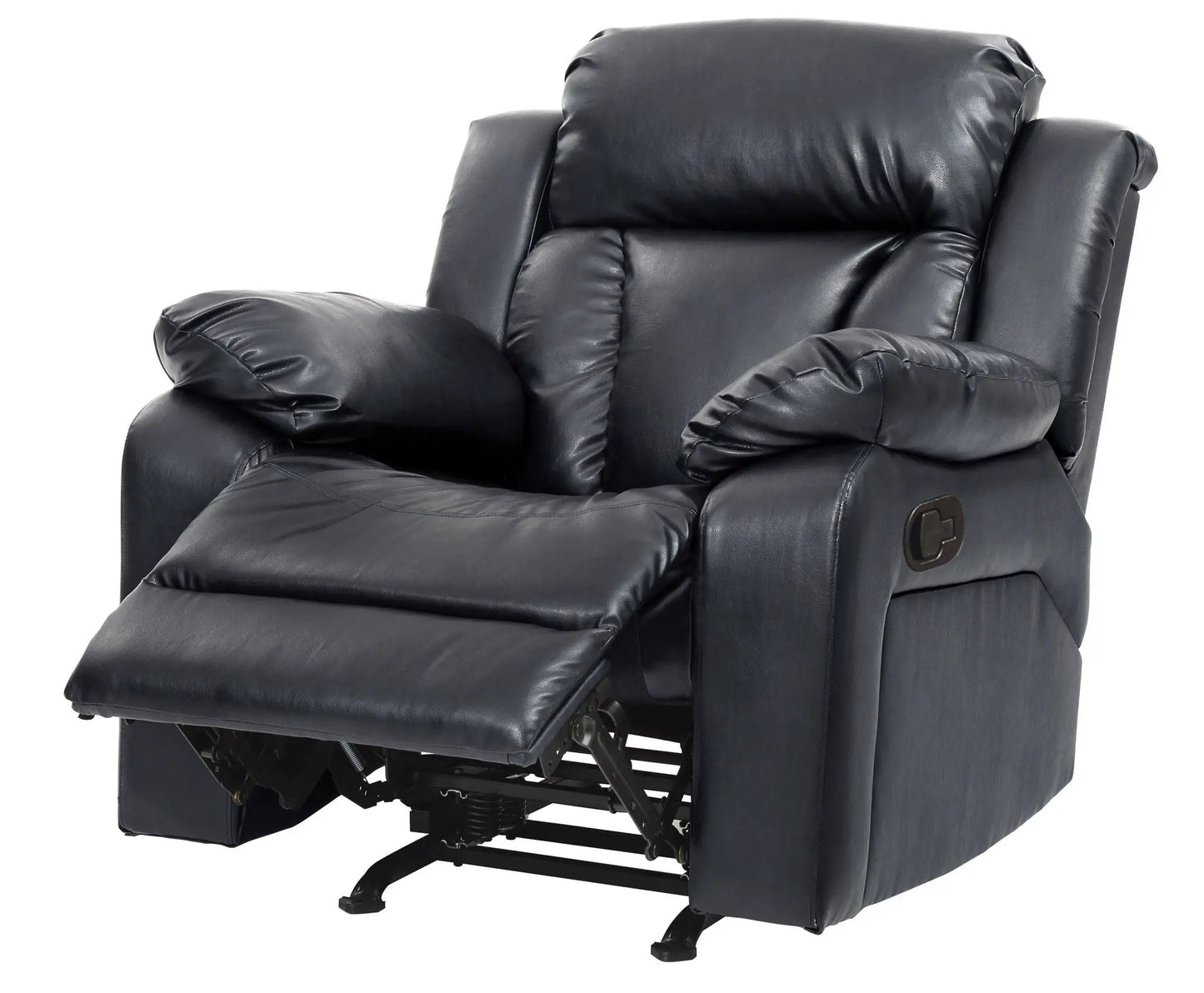 Comfortable Rocking Motion Recliner black leather rocker by Unique Piece Furniture footrest on Tampa Home & Garden Store