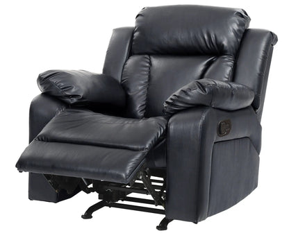 Comfortable Rocking Motion Recliner black leather rocker by Unique Piece Furniture footrest on Tampa Home & Garden Store