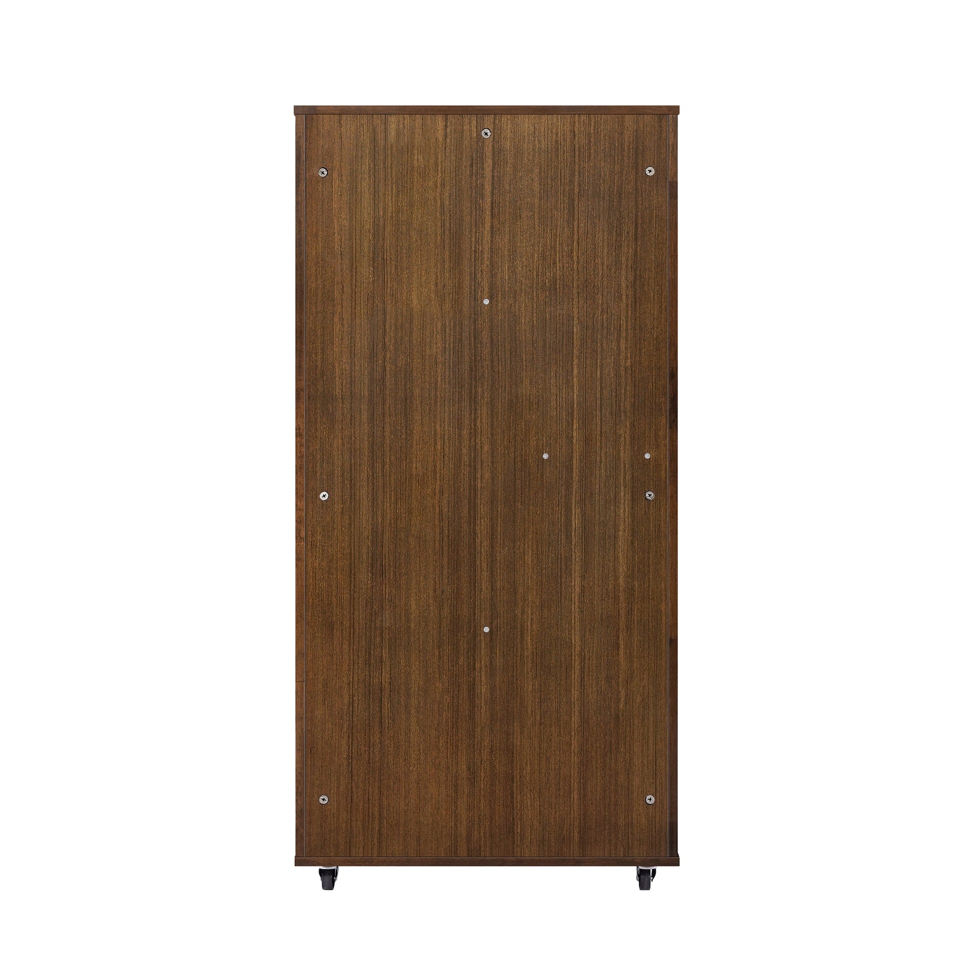 Basia Indoor Rubber Wood Cat Cabinet in dark brown with caster wheels on Tampa Home & Garden Store