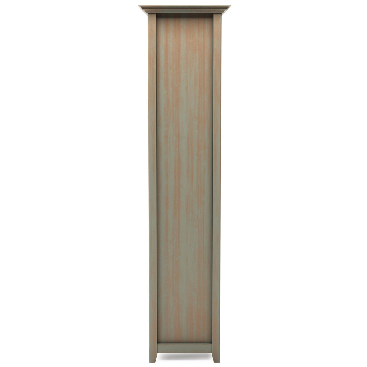 Amherst Wooden Bookcase with adjustable shelves in distressed gray-brown by HouseOfZazla on Tampa Home & Garden Store