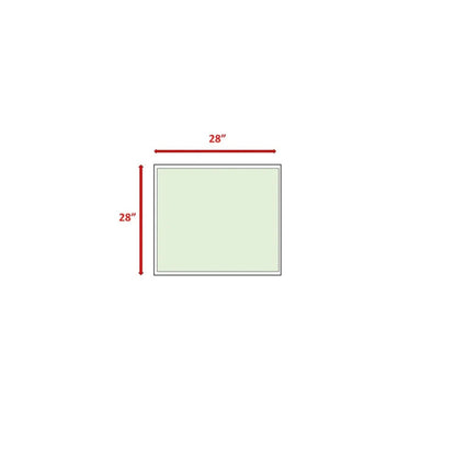 Square Coffee Table with Rustproof Frame in Brown