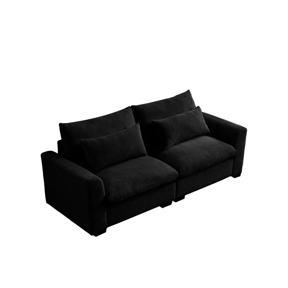 Modern and Soft Two Seater Corduroy Fabric Sofa