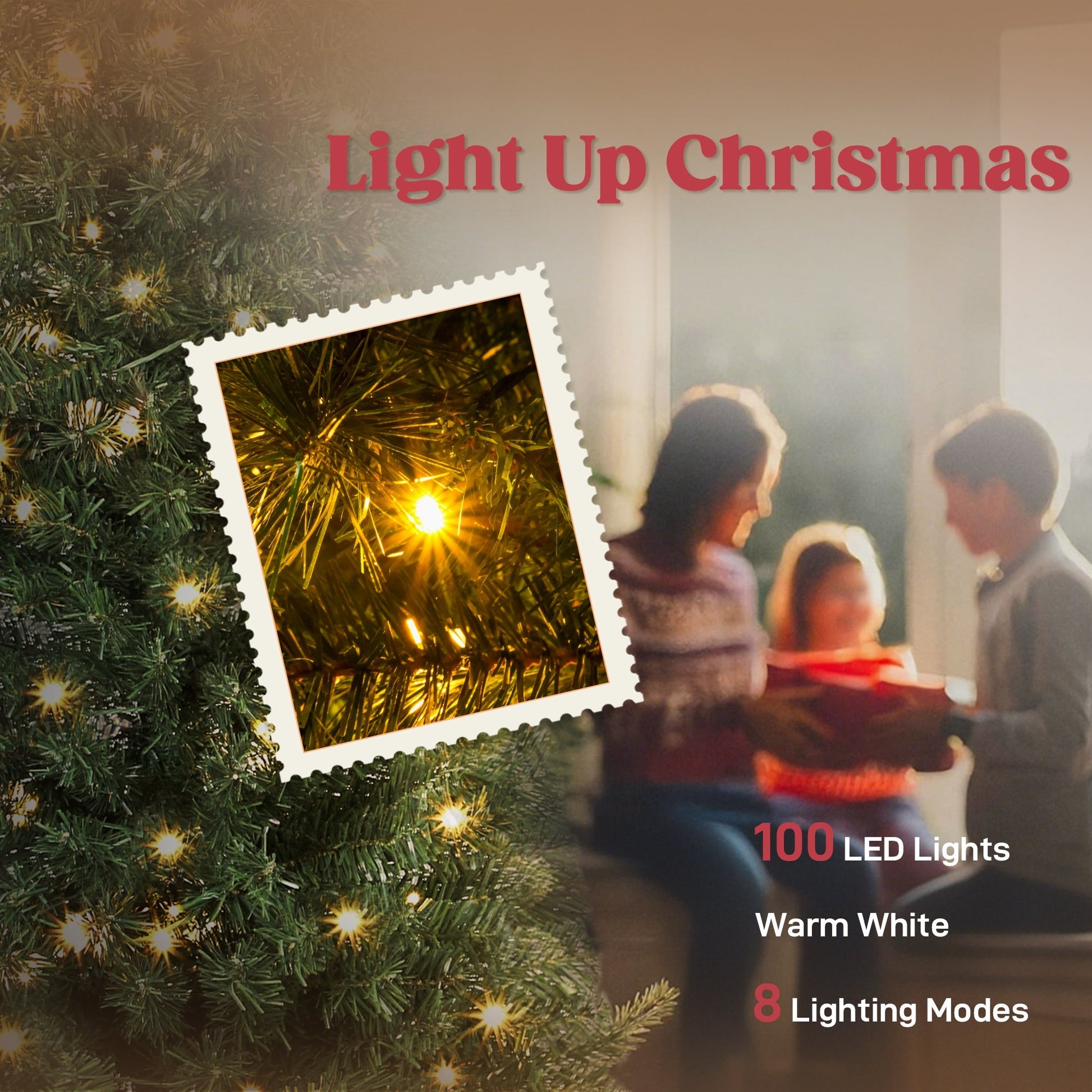 5 ft prelit bent-top Christmas tree with 300 warm white LEDs and metal stand HouseOfZazla on Tampa Home & Garden Store