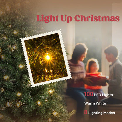 5 ft prelit bent-top Christmas tree with 300 warm white LEDs and metal stand HouseOfZazla on Tampa Home & Garden Store
