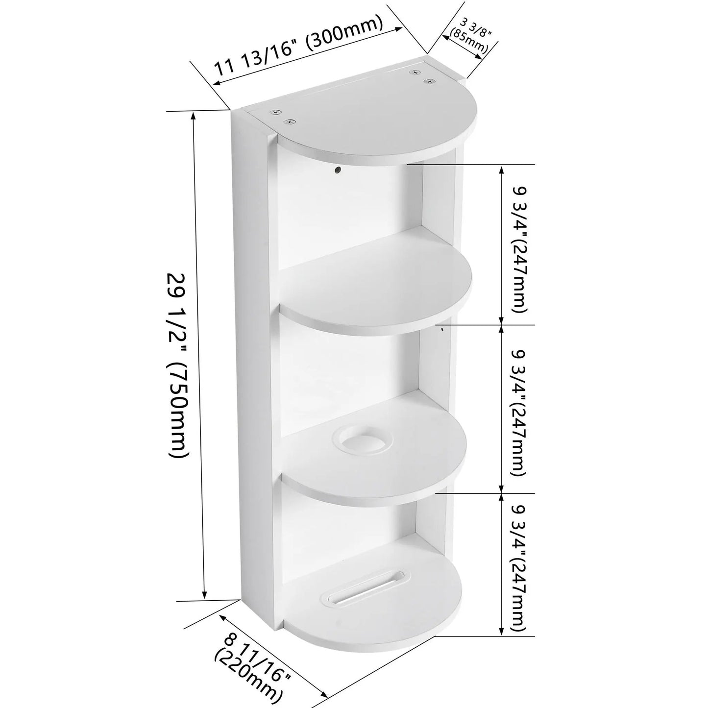 Bathroom Wall Storage Rack With Float Mount