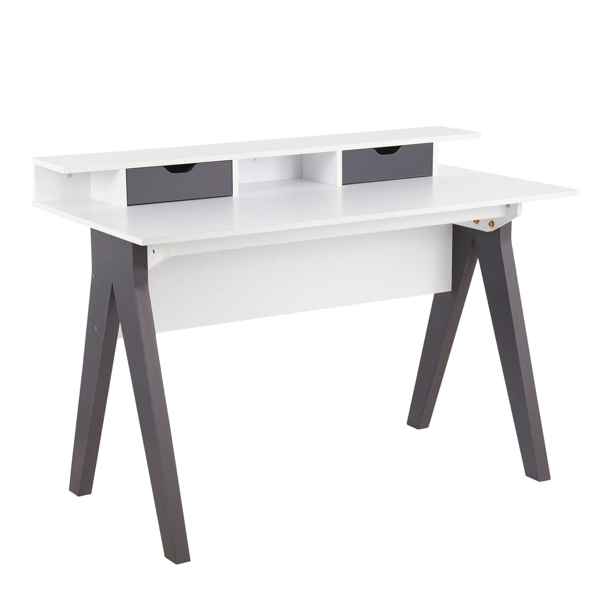 Contemporary lift top desk with storage gray/white by HouseOfZazla on Tampa Home & Garden Store