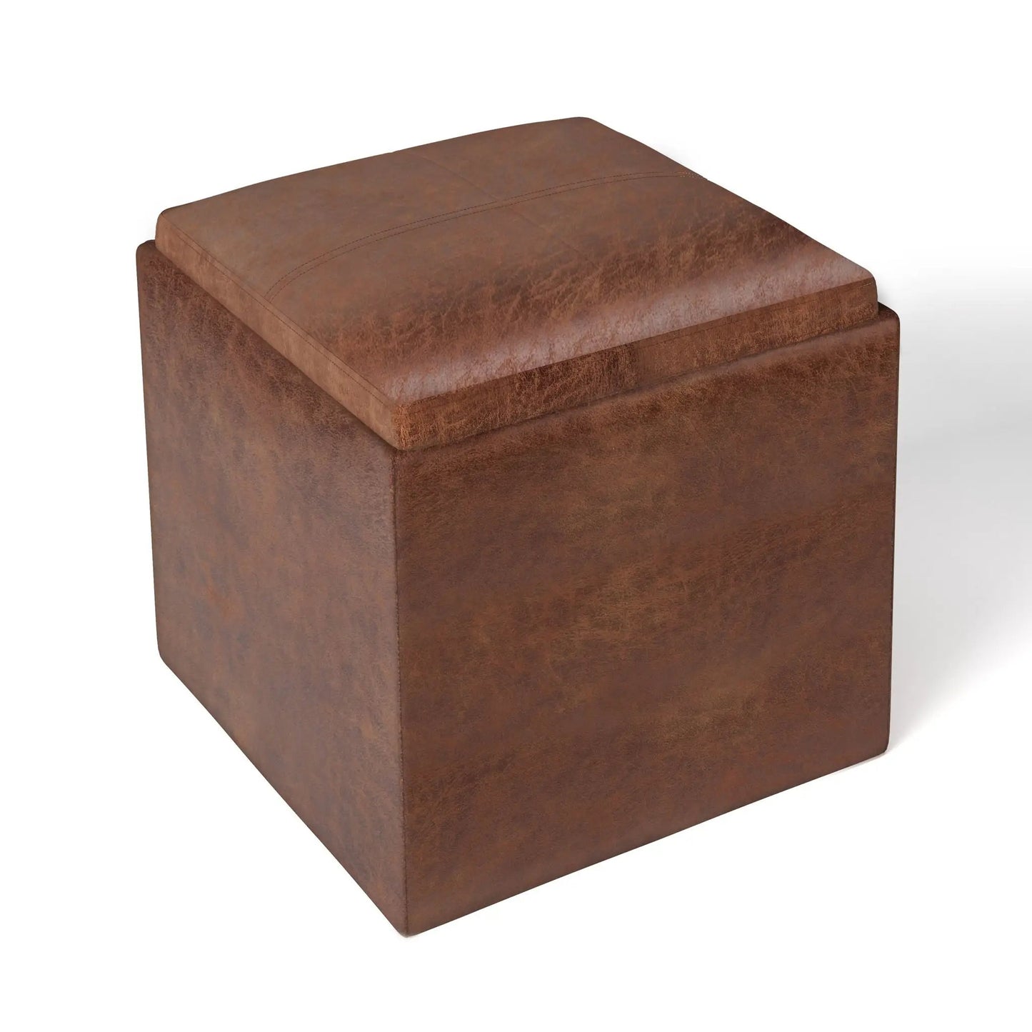 Rockwood Upholstered Cube Ottoman with Tray