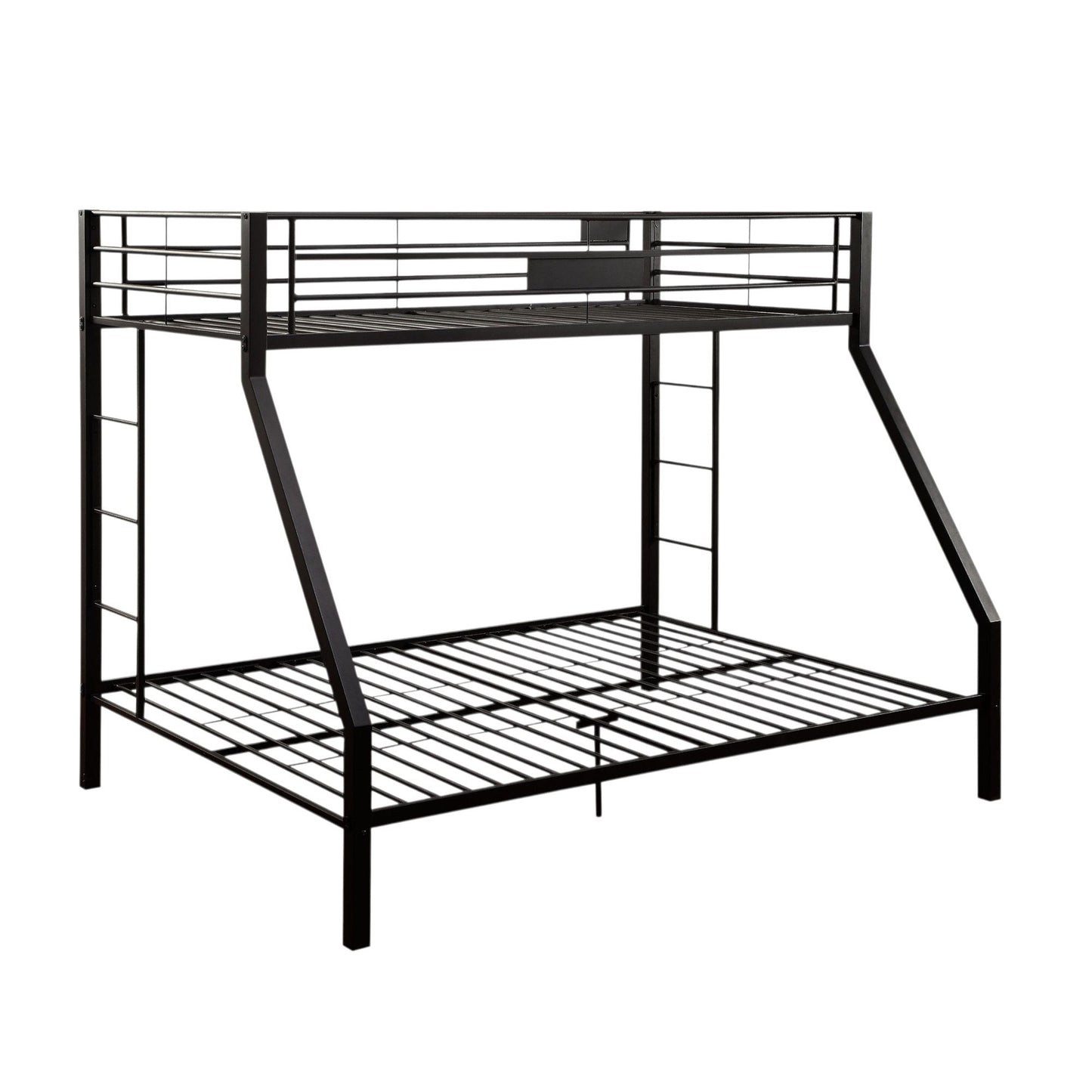 Limbra Spacious Design Double Bunk Bed black metal frame with ladder by HouseOfZazla on Tampa Home & Garden Store