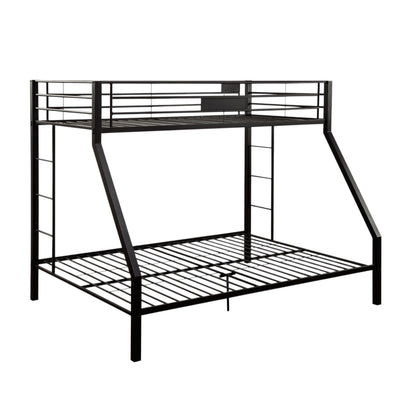 Limbra Spacious Design Double Bunk Bed black metal frame with ladder by HouseOfZazla on Tampa Home & Garden Store