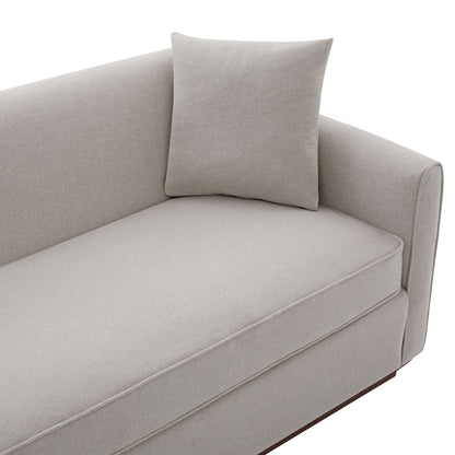 Modern 3 Seat Sofa With Chenille And Two Pillows