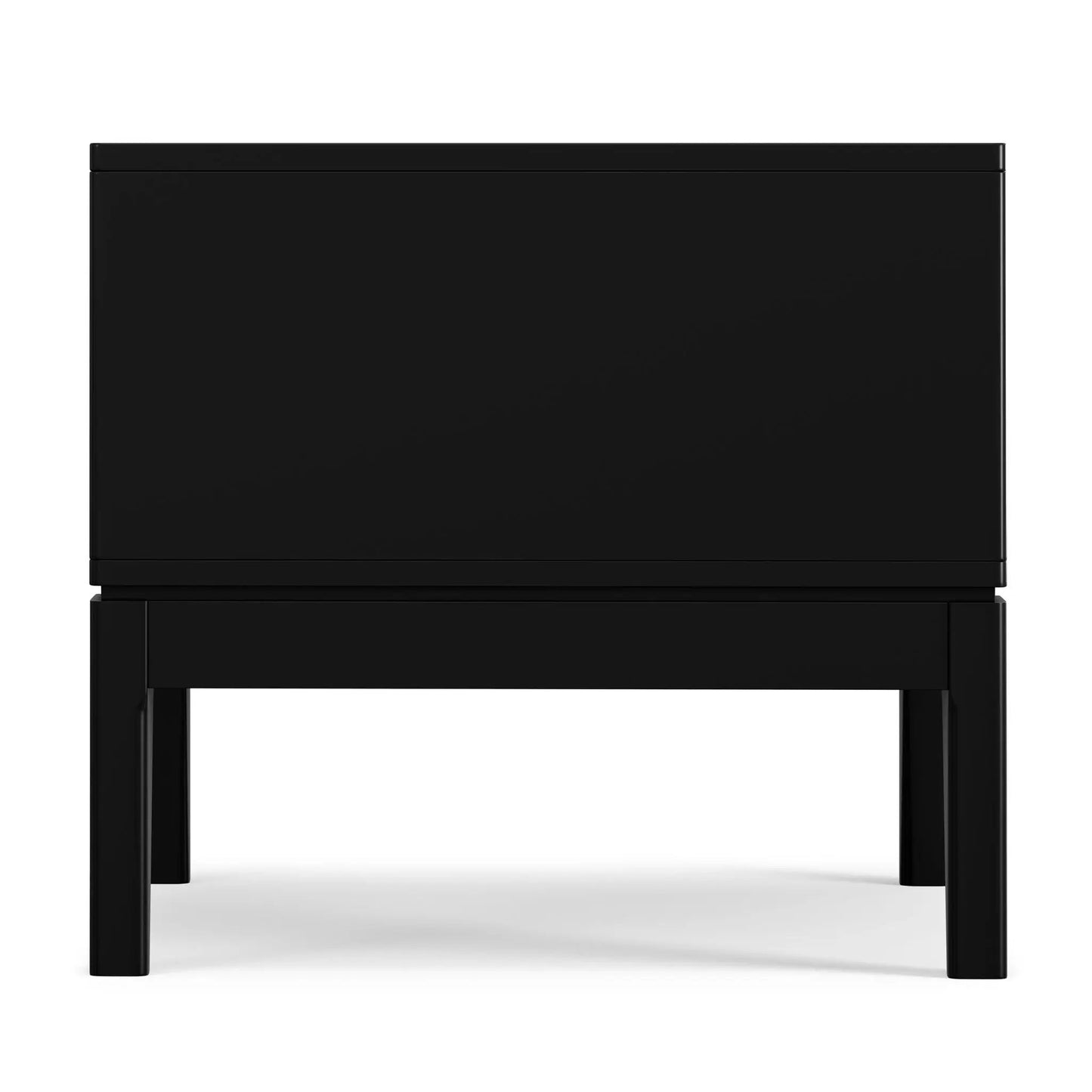 Harper Handcrafted End Table by Unique Piece Furniture in black finish, modern block legs on Tampa Home & Garden Store