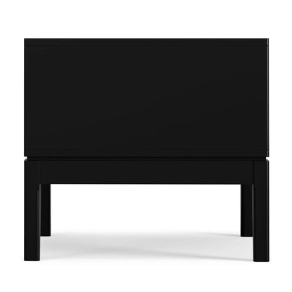 Harper Handcrafted End Table by Unique Piece Furniture in black finish, modern block legs on Tampa Home & Garden Store