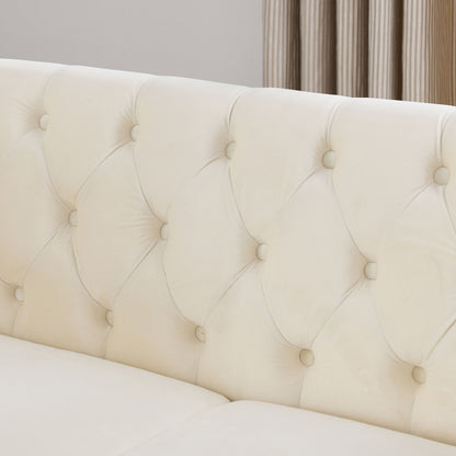 Chesterfield Sofa With Nailhead Trim and Cushions