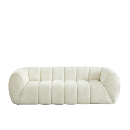 Modern Piano Key Backrest Sofa With Upholstery