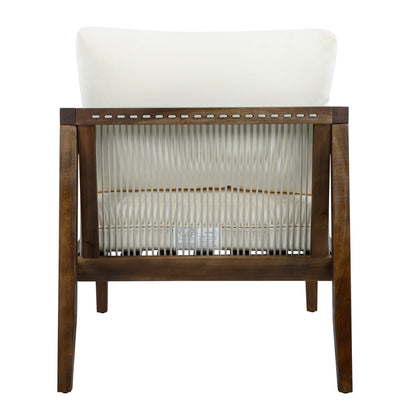 Outdoor Acacia Wood Club Chairs with Rope Back