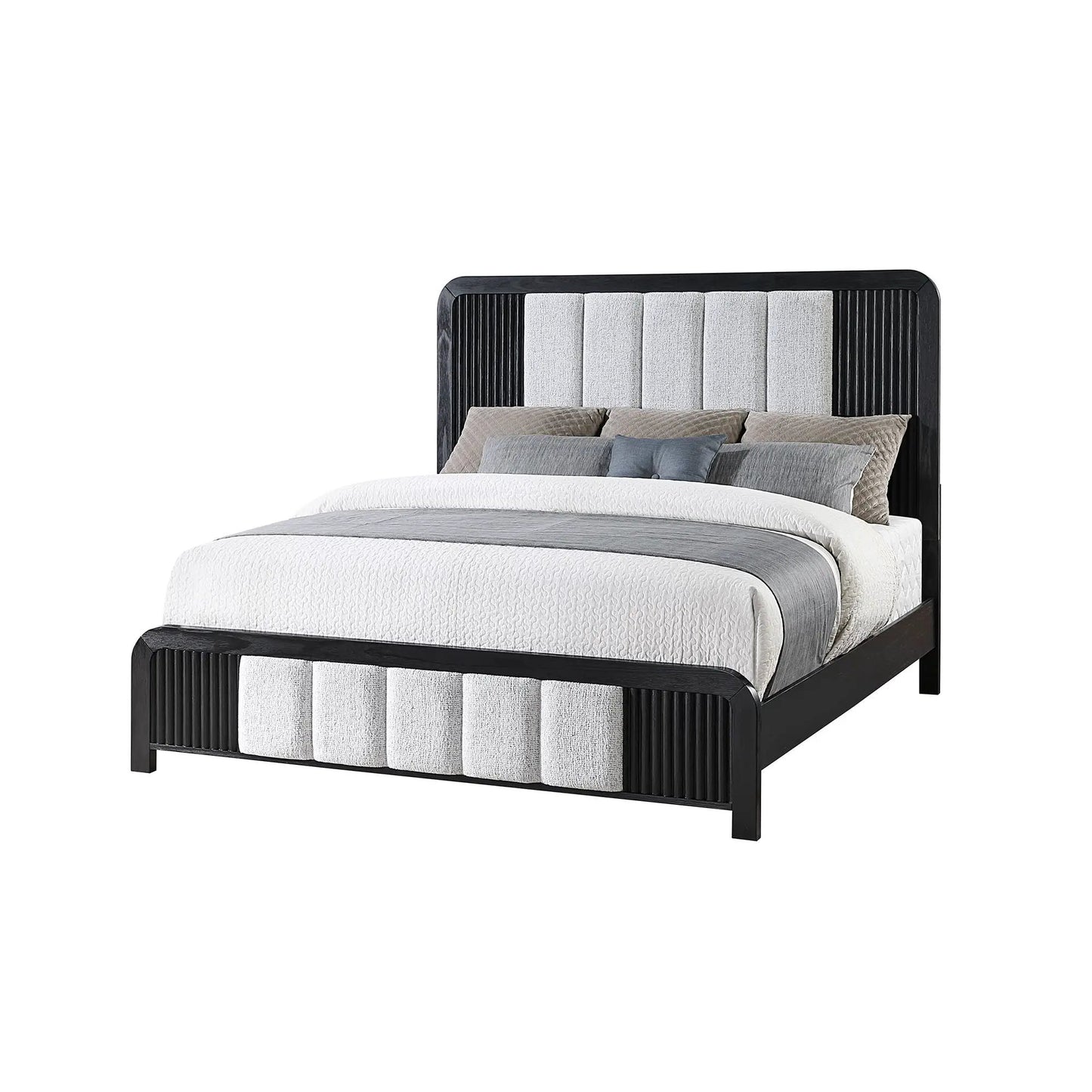 Beverly Bed With Fluted Detailing and Low Profile