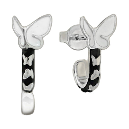 Sydney Leigh Butterfly Earrings pair by Lauren G Adams; butterfly charms on black posts on Tampa Home & Garden Store