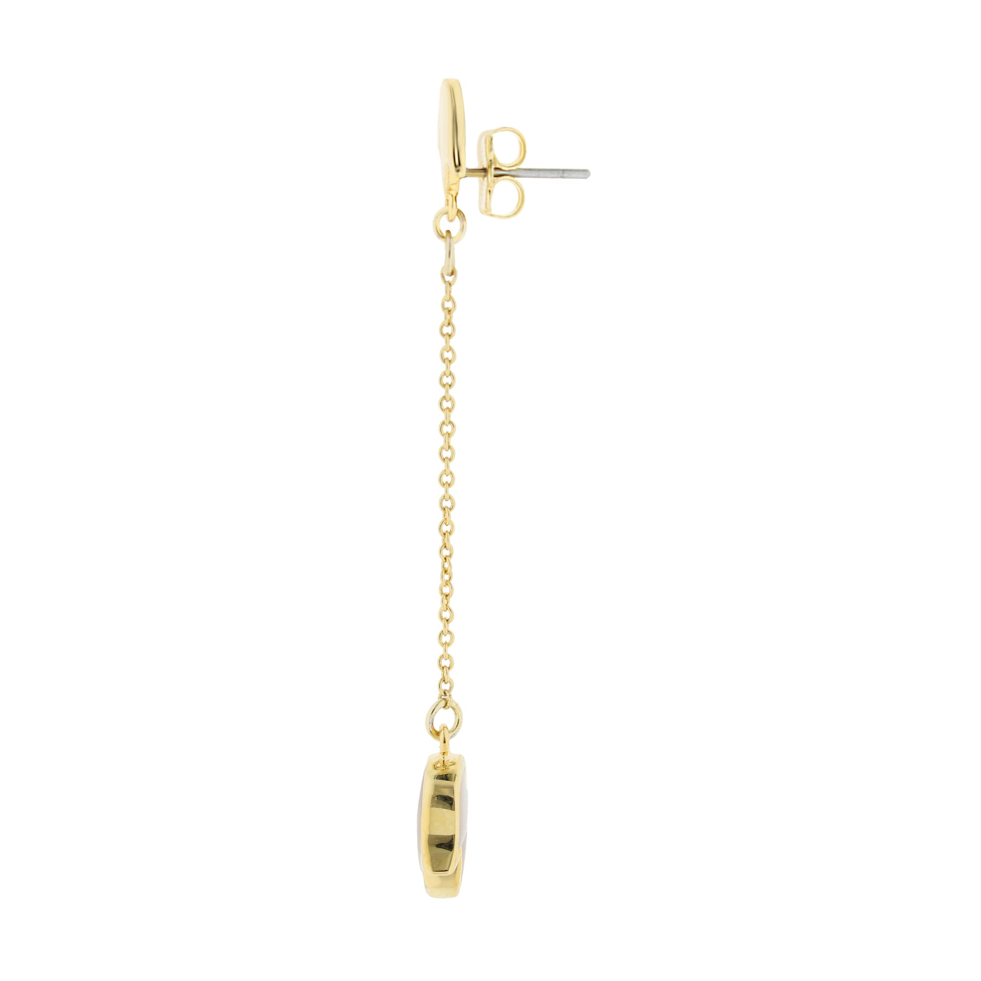 Petit Gateau Earrings gold-tone chain drop with loop charm Lauren G Adams collection on Tampa Home & Garden Store
