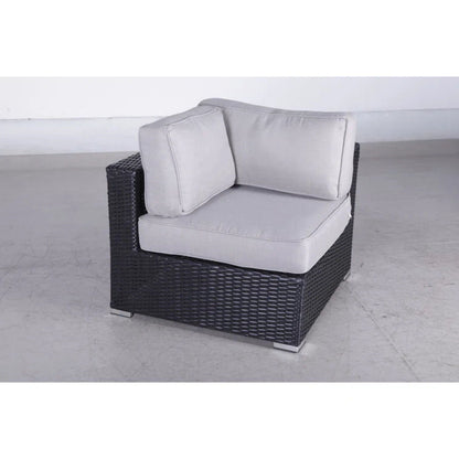 Luxurious wicker patio sectional with weather resistant Sunbrella cushions HouseOfZazla on Tampa Home & Garden Store