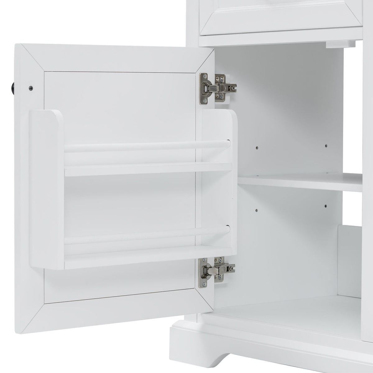 36in bathroom vanity with sink, white finish, soft-close hinges, sturdy cabinet doors on Tampa Home & Garden Store