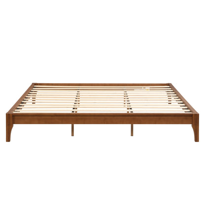 Solid Bamboo Platform Bed With Slat Support