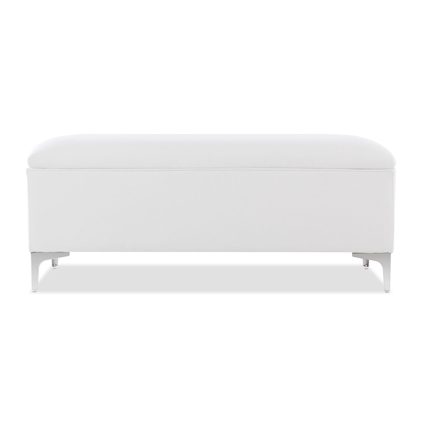 Madelyn storage bench white dye, white upholstered bench with metal legs by HouseOfZazla on Tampa Home & Garden Store