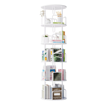 Rotating Bookshelf Tower 5 Tier Spinning Shelf