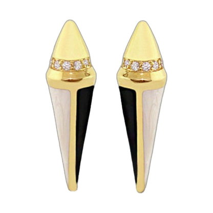 Material Girl Pave Earrings gold-tone with pave crystals pair on Tampa Home & Garden Store