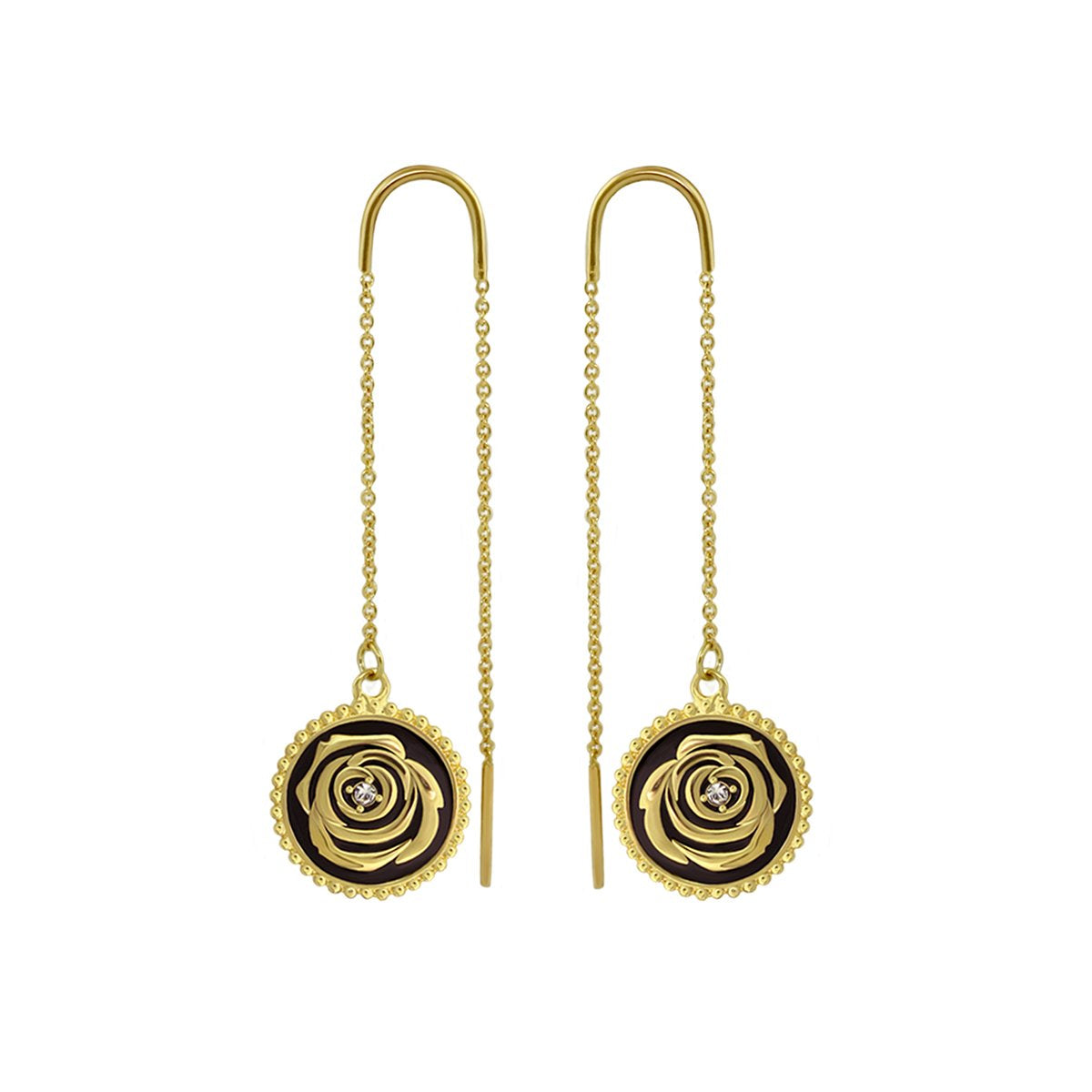 Rosie Passion Earrings — Black Rose Threader, 2pc Lauren G Adams on Tampa Home & Garden Store