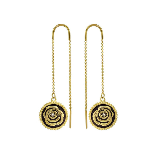 Rosie Passion Earrings — Black Rose Threader, 2pc Lauren G Adams on Tampa Home & Garden Store