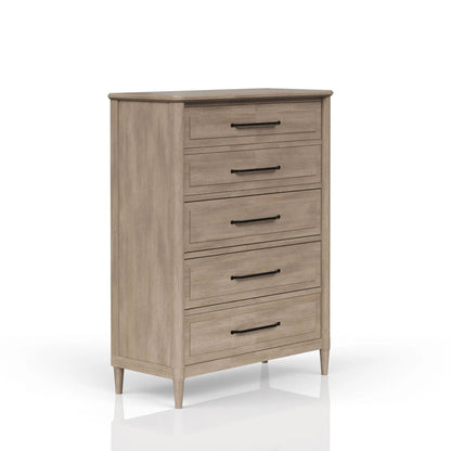5 Drawer Chest in Sand Finish with Cedar Bottom