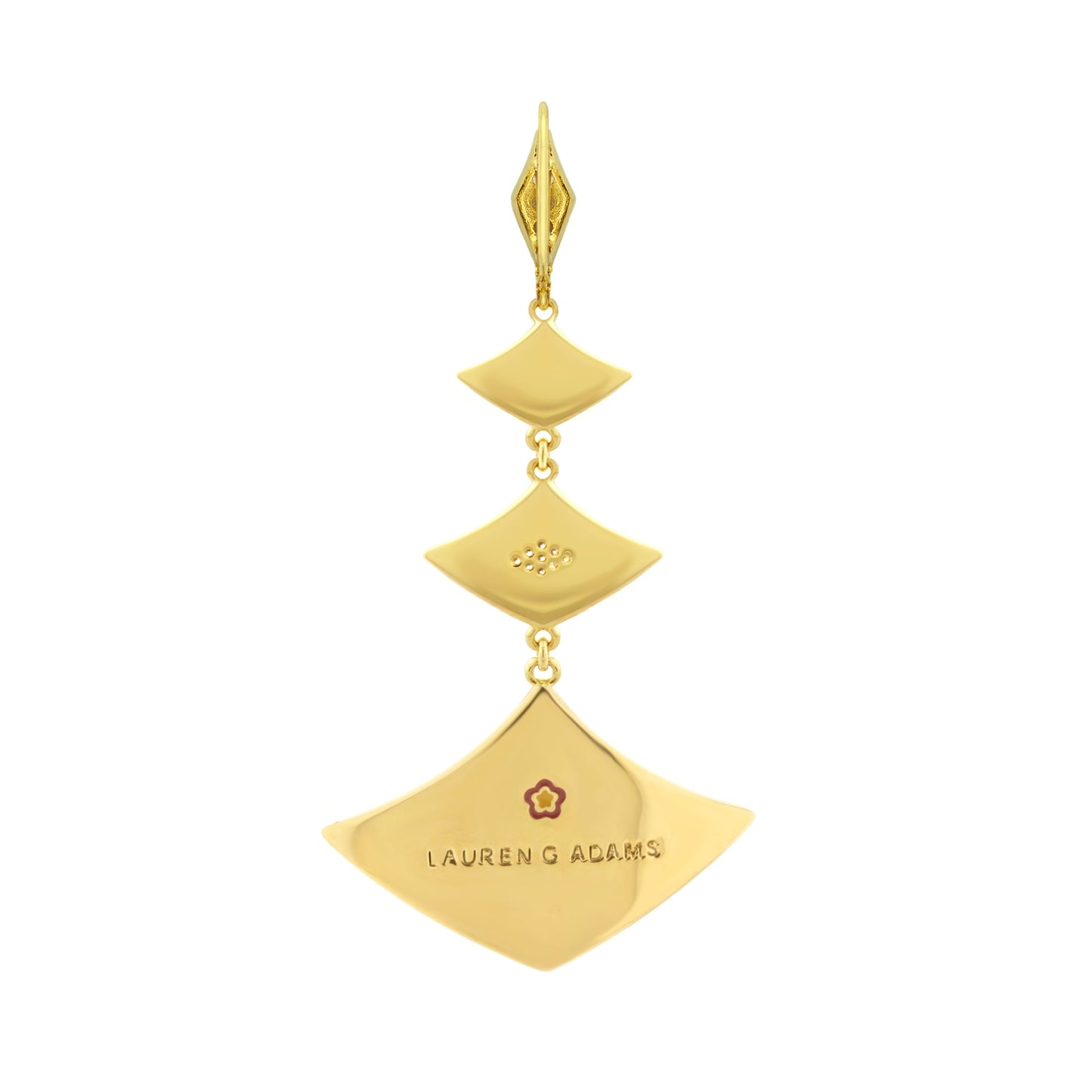 Imagine Thai Earrings gold-tone geometric linked dangles Lauren G Adams on Tampa Home & Garden Store