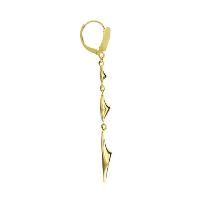 Imagine Thai earrings gold-tone hoop with dangling geometric pendant Lauren G Adams on Tampa Home & Garden Store