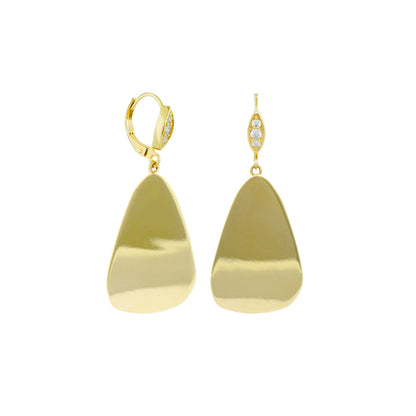 Lux chandelier earrings gold-tone with diamond-top and triangular drops by Lauren G Adams on Tampa Home & Garden Store