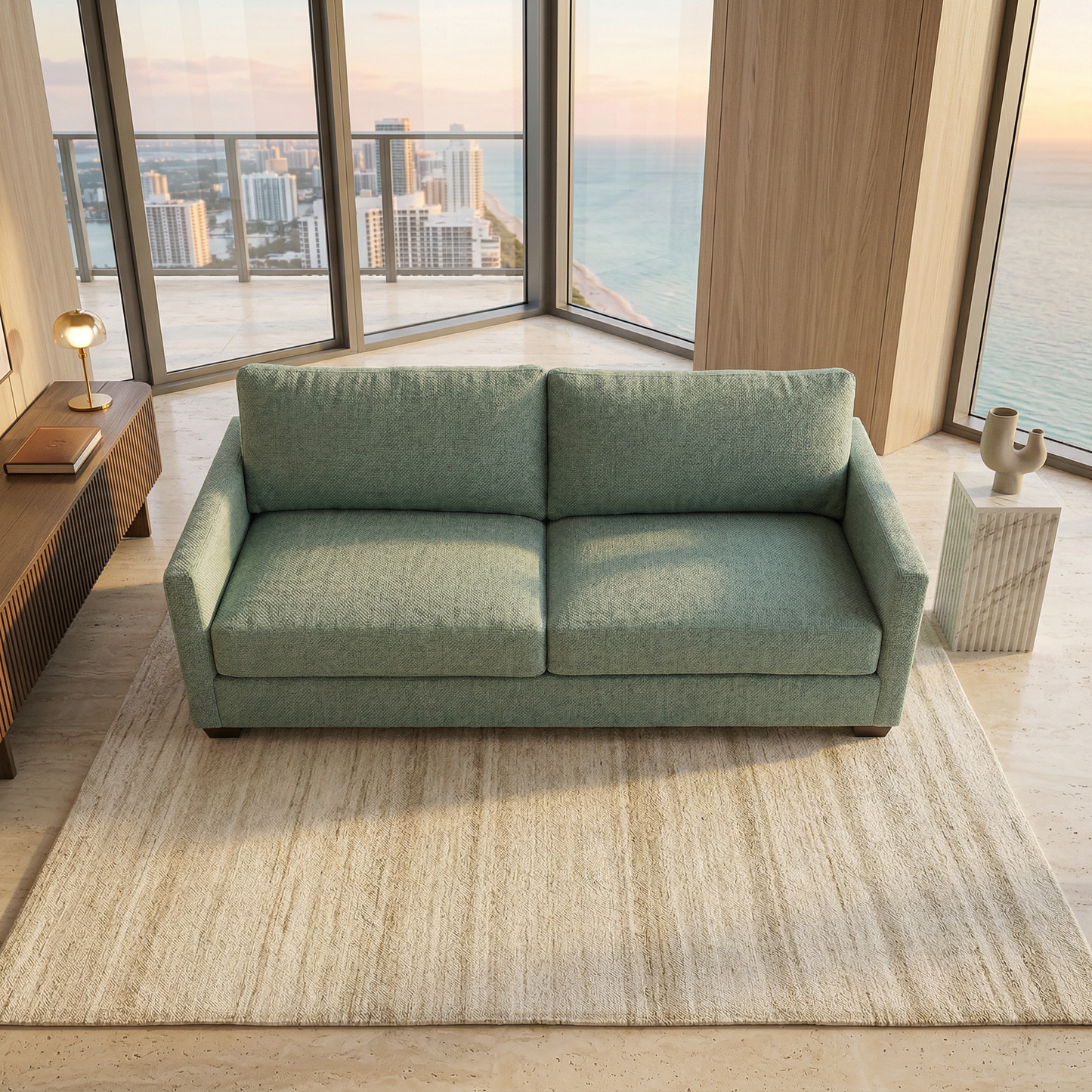 Damon Sofa Made in USA and Custom Fabric Options