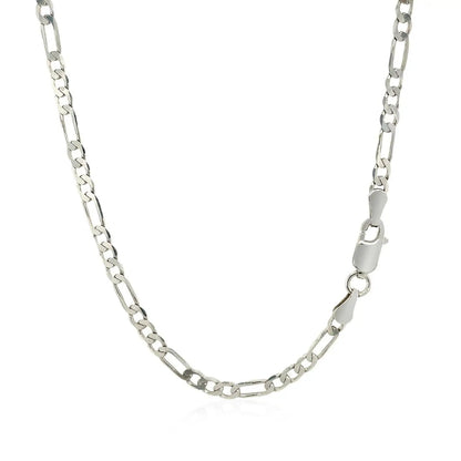 3.0mm 14k white gold solid figaro chain necklace with lobster clasp by Bids.com on Tampa Home & Garden Store