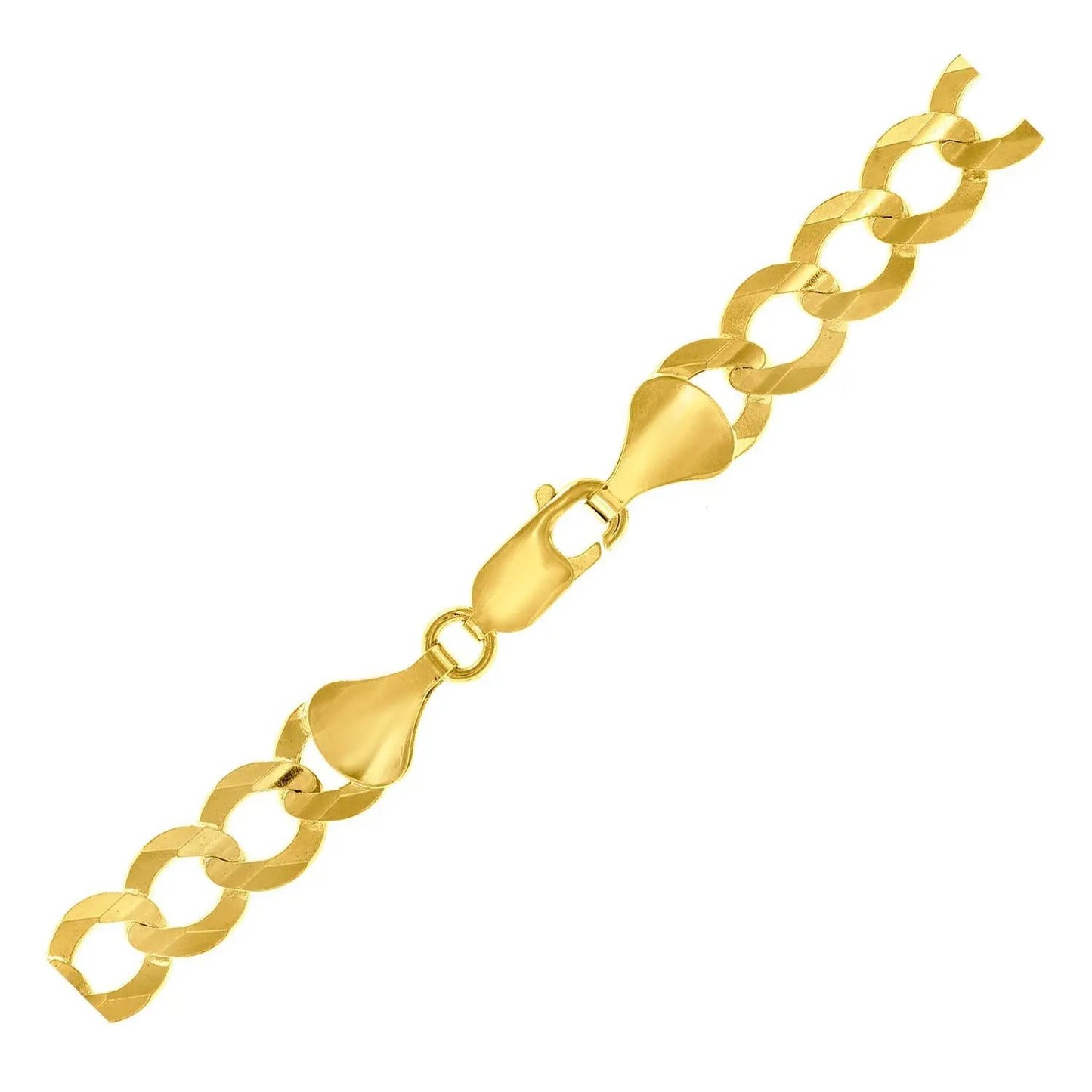 8.2mm 14k yellow gold solid curb chain necklace by Bids.com with chunky links on Tampa Home & Garden Store
