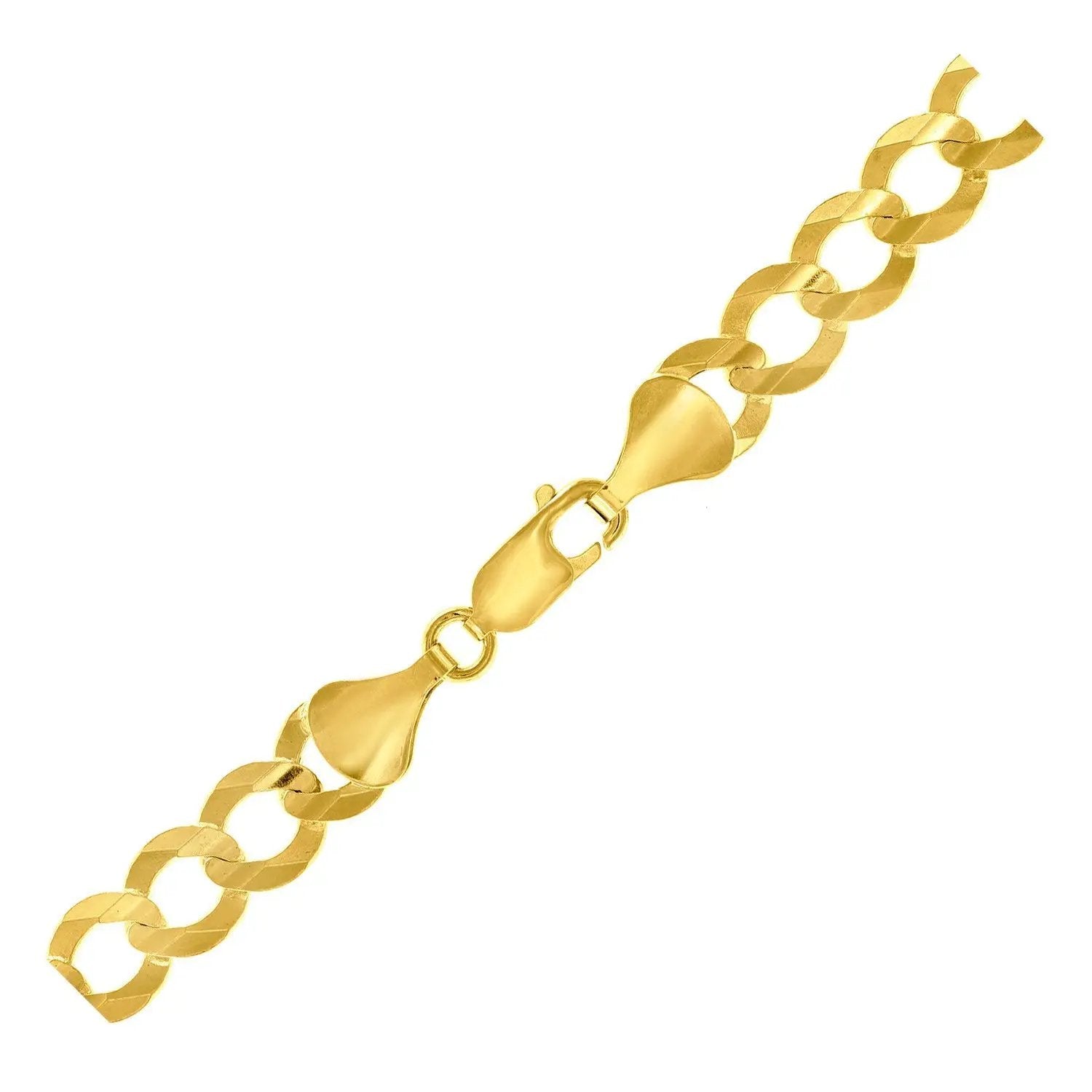 8.2mm 14k yellow gold solid curb chain necklace by Bids.com with chunky links on Tampa Home & Garden Store